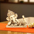 Cultured Marble Ganesha Reclining Position Statue